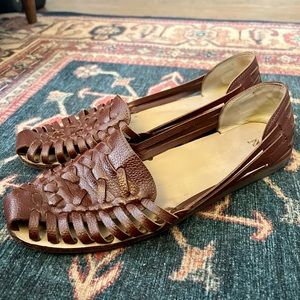 Nisolo Huarache Flats Size 9 (Color - Brandy)